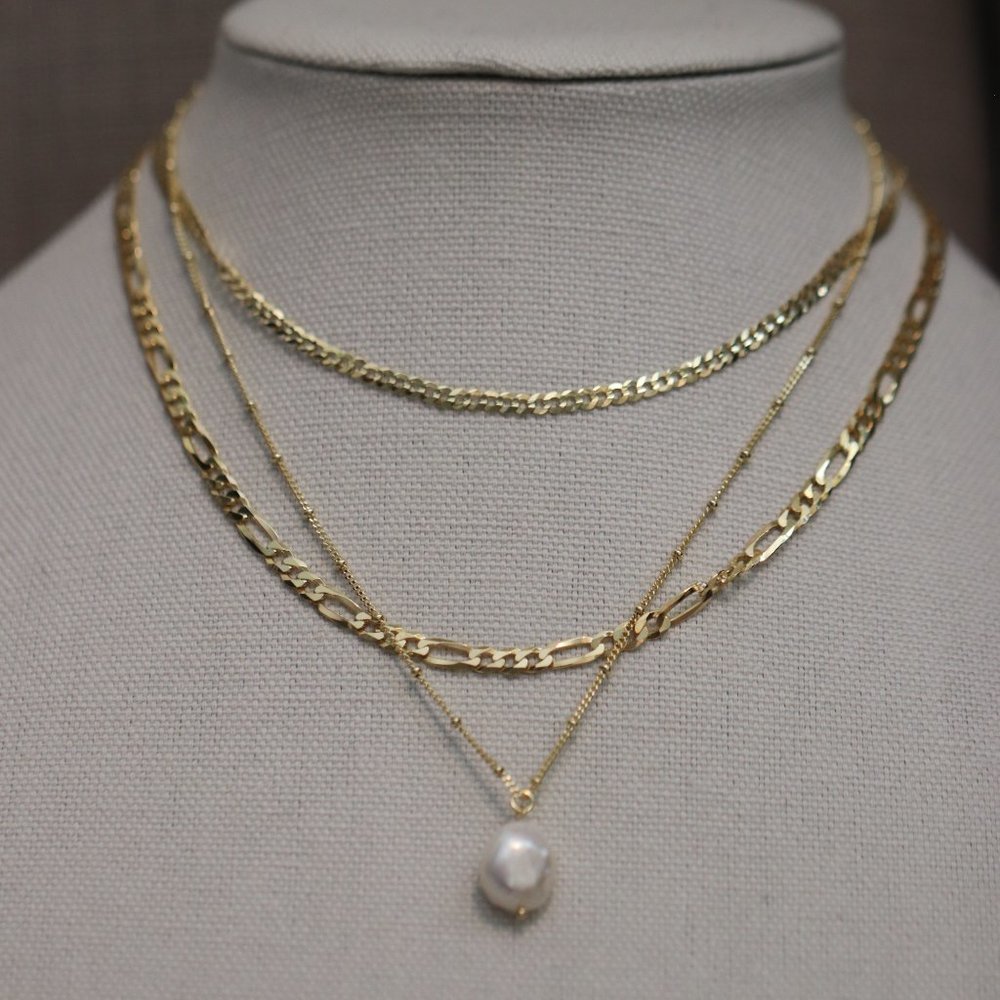 10K Curb Chain Choker Necklace